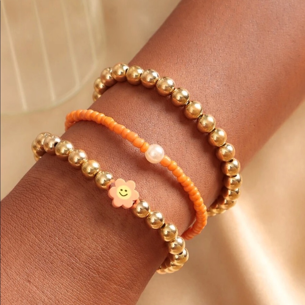 n e w | smiley bracelet set ⭐️